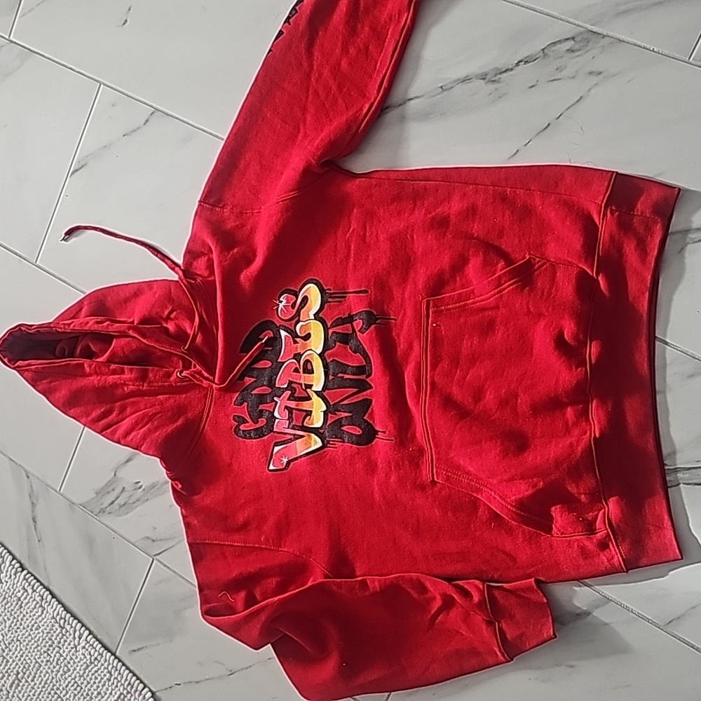 Red Good vibes only" hoody size medium